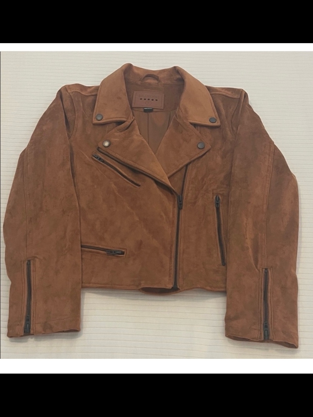 Blank NYC Suede Moto Jacket - Brown